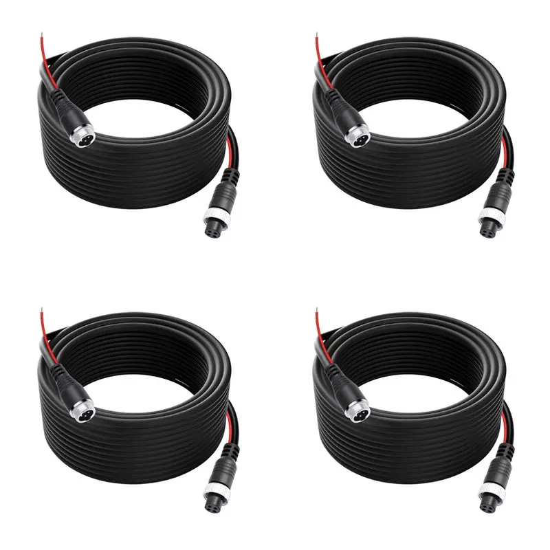 

PHILE-4X 4 Pin Car Camera Video Cable With Reverse Trigger Line For Rear View Camera,Aviation Cord Extension Wire 10M