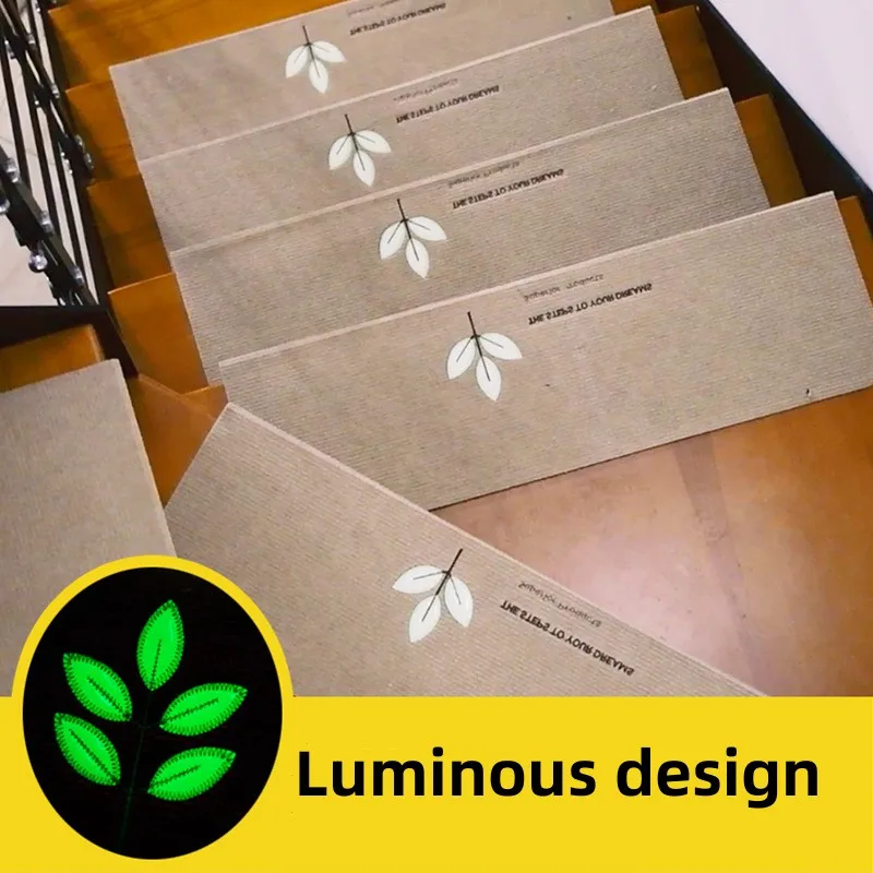 Tappetino per scale morbido luminoso modello di varietà tappetino protettivo per tappetino per scale con assorbimento d'acqua antiscivolo autoadesivo