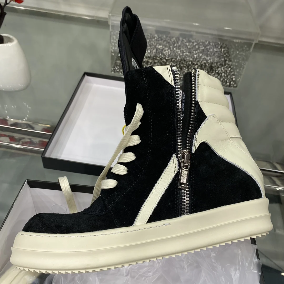 

Top High Quality Black Suede Boots Man Leather Sneakers and Casual Shoes Woman High-top Sneakers Classic Geobaske Sneakers Boots