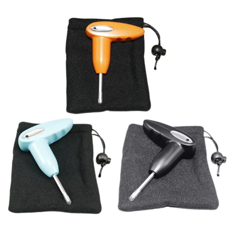 Golf Club T Type Wrench with Compact Handle and Metal Driver Tip for Routine Golf Club Adjustment and Maintenance 24BD