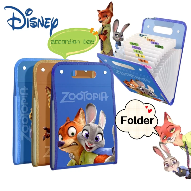 

Zootopia мультфильм экзаменационная бумага студенческая многослойная папка-гармошка A4 сумка для хранения папка для файлов большой емкости органайзер для хранения