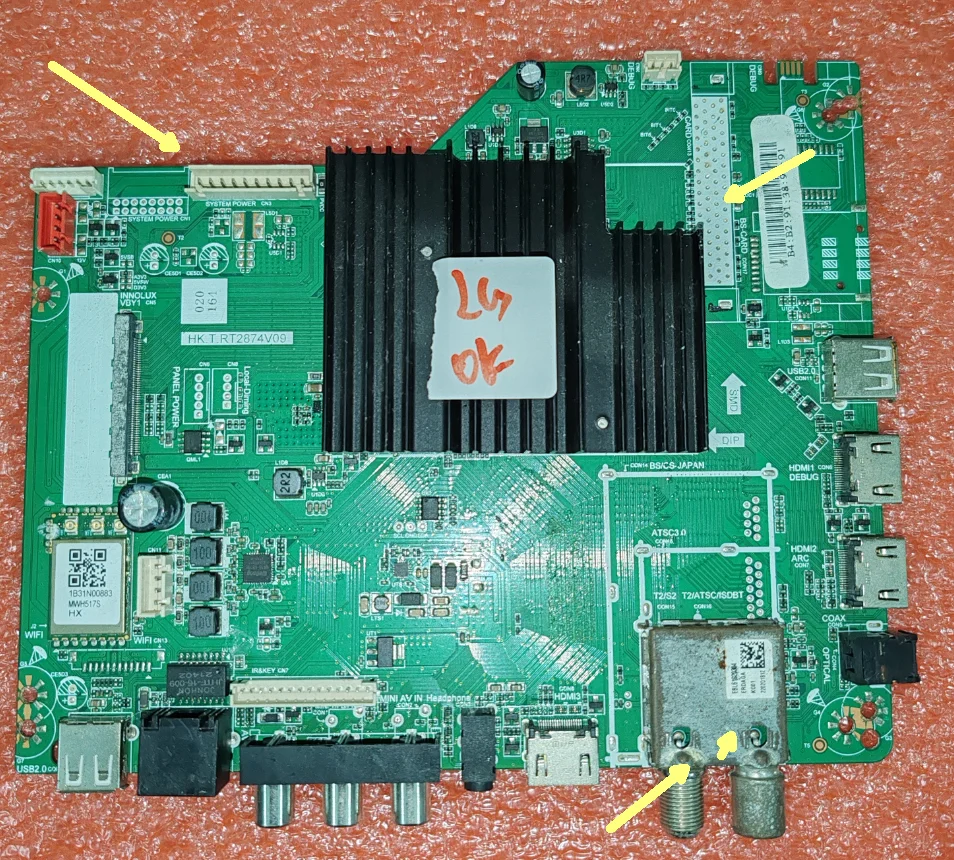 Darmowa wysyłka! HK.T.RT2874V09 4K sieć WiFi TV płyta główna 1.5G + 8G pamięć przetestowana dobrze