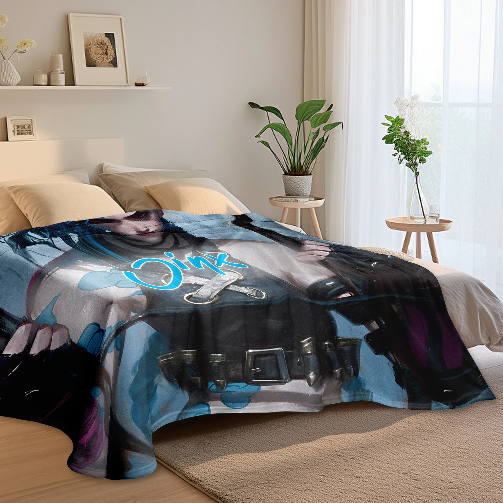 Custom Blanket With Your Name LOL Game League of Legends Figure Room Decoration For Best Friends,Boyfriend,Esports Enthusiasts