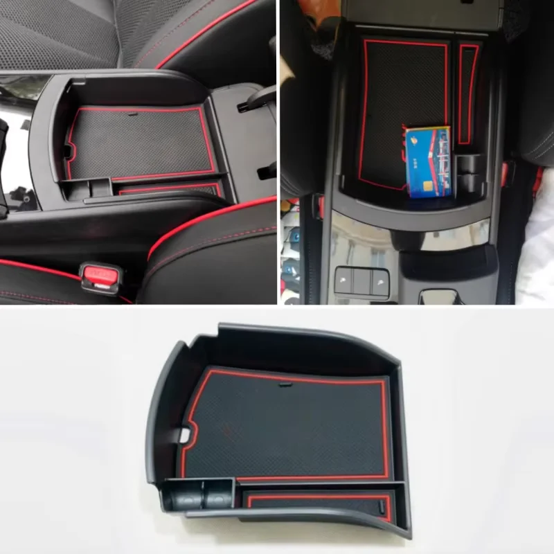 

Аксессуары для Hyundai Santa FE 2018 2019 2020, центральный подлокотник, центральный лоток для хранения, пластиковая крышка контейнера