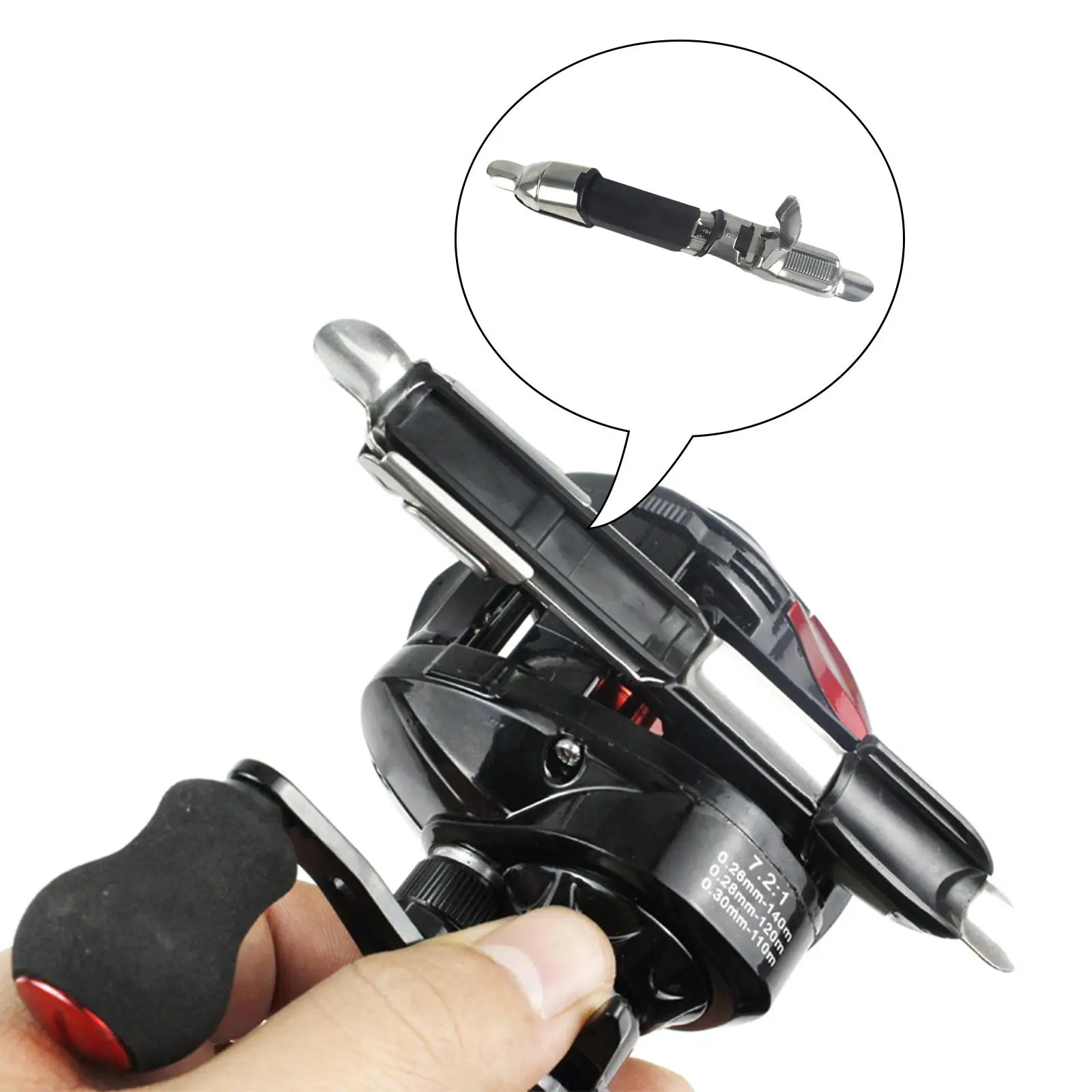 

Durable Stainless Steel Fishing Reel Seat Holder Snap Lock Bowfishing Rod Clamp for Elastic for Fishing Rod