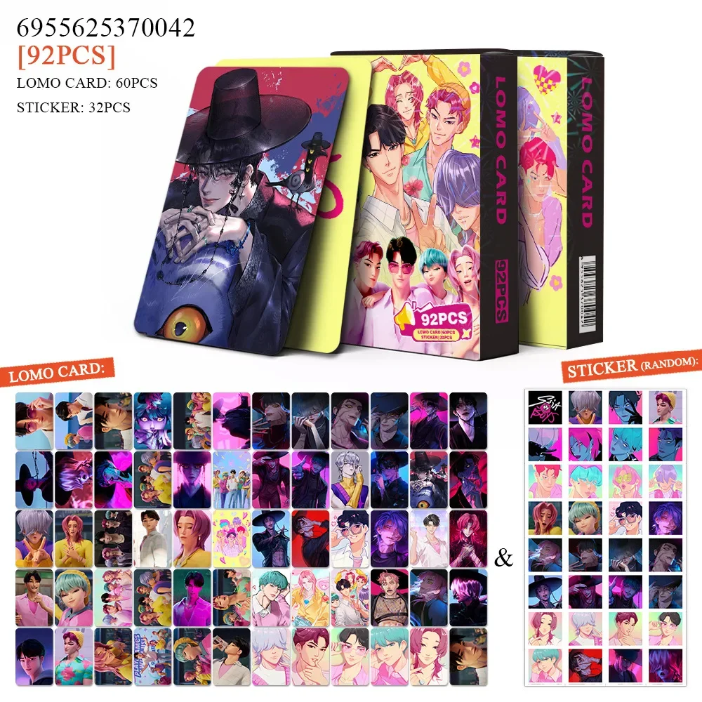 

b 30/55/92pcs Kpop Demon Hunter for Boys Girls Cartoon Anime Animation Surrounding Students Fashion Cute Collect Cards Gifts