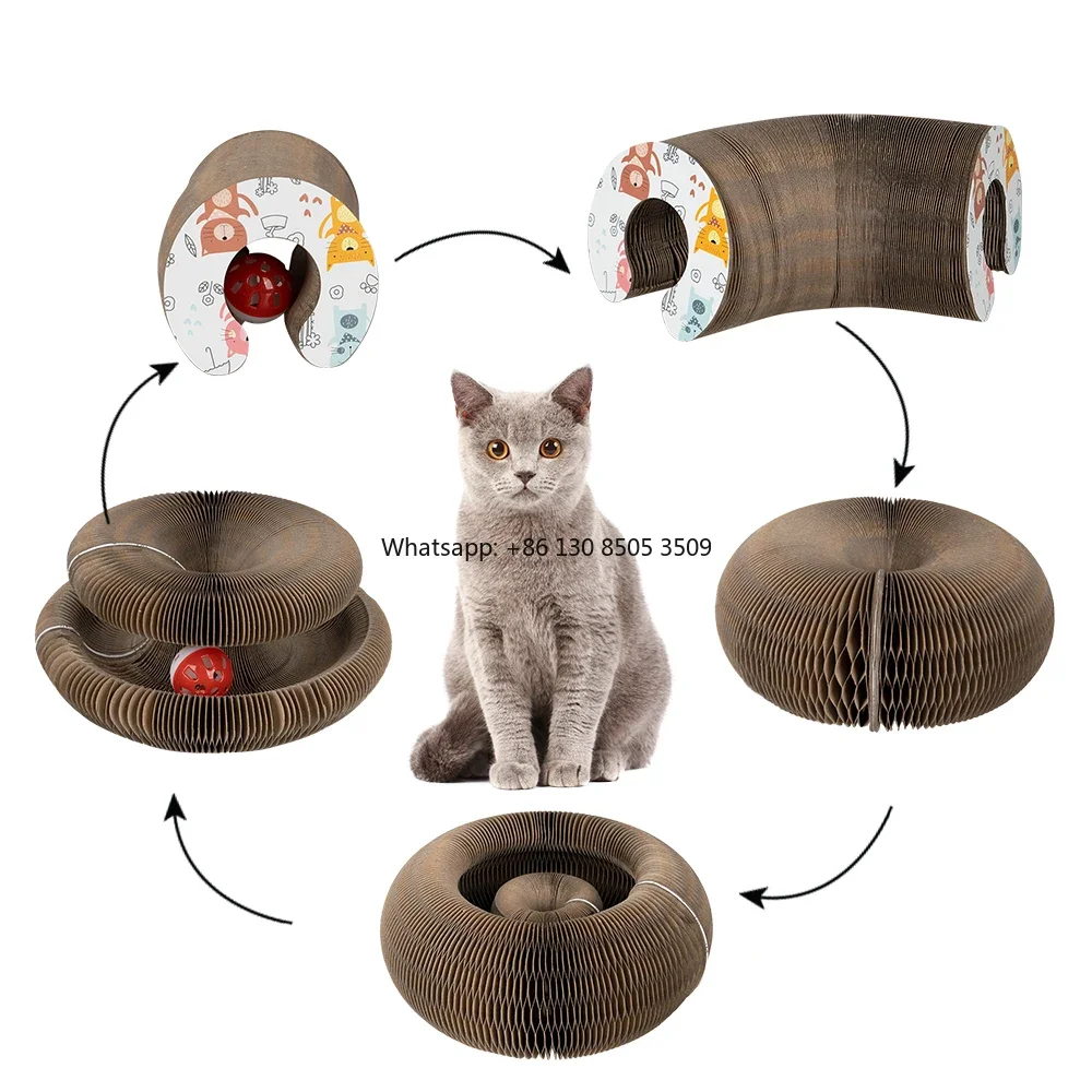 

Manufacturer Wholesale Deformable Foldable Interactive Corrugated Cat Scratcher Cardboard