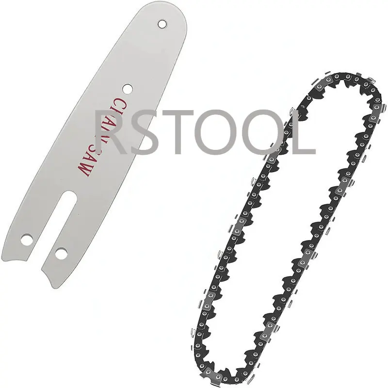 4 Inch Mini Chain Saw Chain Set and Mini Chainsaw Bars Set for 4 Inch Mini Cordless Handheld Electric Chainsaw Smooth Cutting