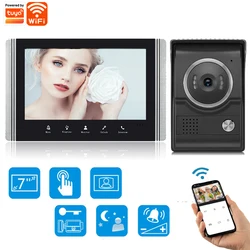 Tuya Smart WiFi Video Doorbell Intercom System for Home with IR Camera Video Door Phone 7 inch HD Monitor Unlock