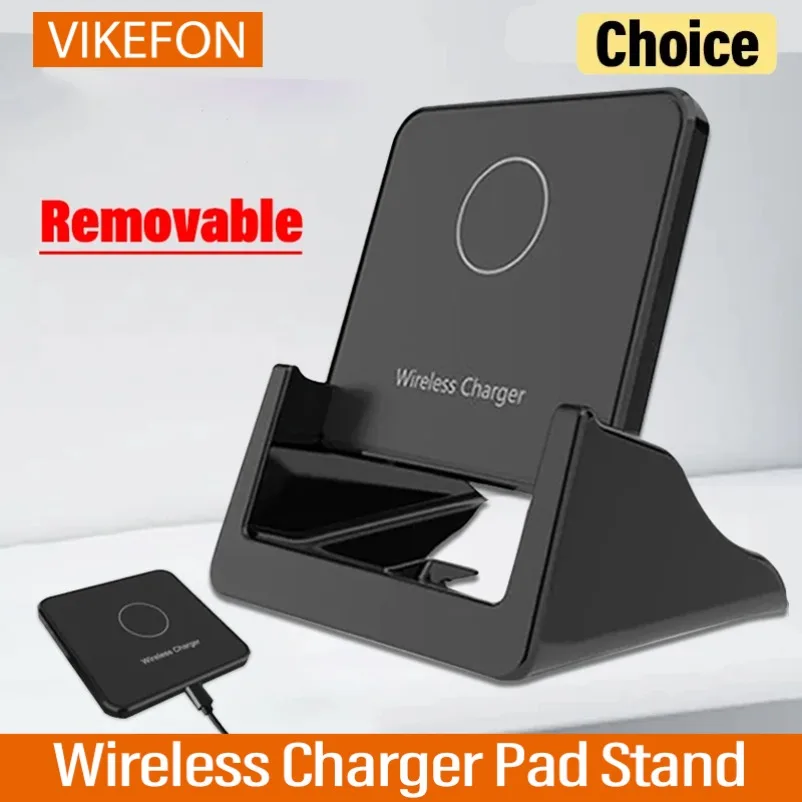 Base de Carga Inalámbrica de 15W, Ultrafina, para Escritorio, Estación de Carga Rápida para Teléfono Móvil, Compatible con iPhone 17-12, Samsung, Xiaomi