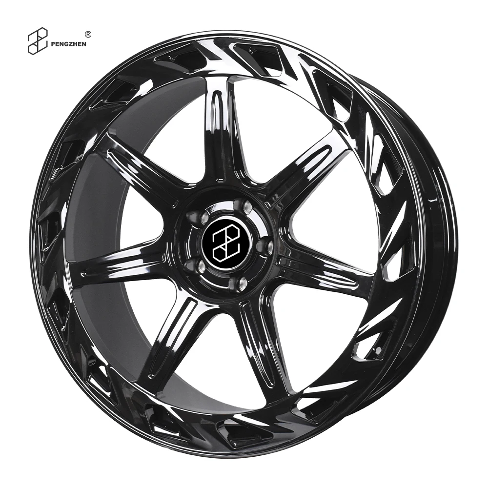 For  Popular Customized Gloss Black  7 Spoke 5x130 21 Inch  Alloy Forged Car Wheels  Rims for Lamborghini Urus