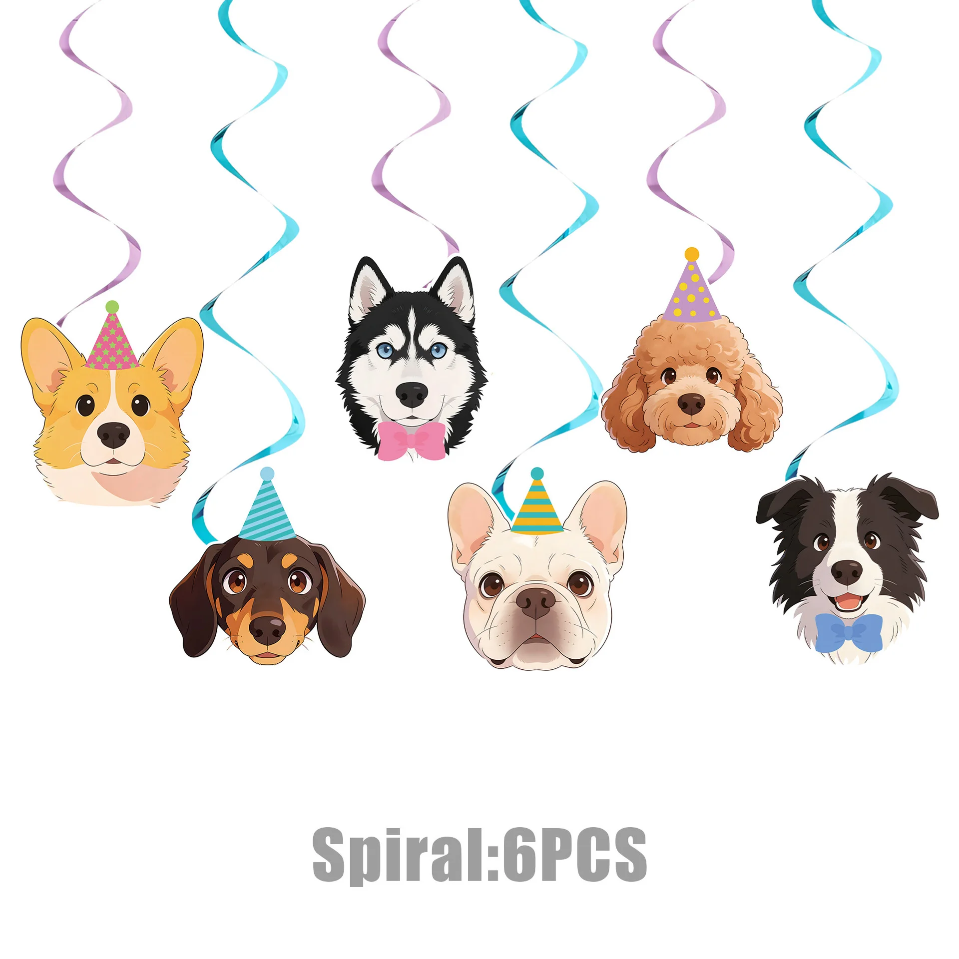 Niedliche Hunde-Geburtstags-Cupcake-Topper Welpen-Thema Kuchendekoration für Kindergeburtstag Babyparty Hunde-Themenparty-Zubehör – Detail 4