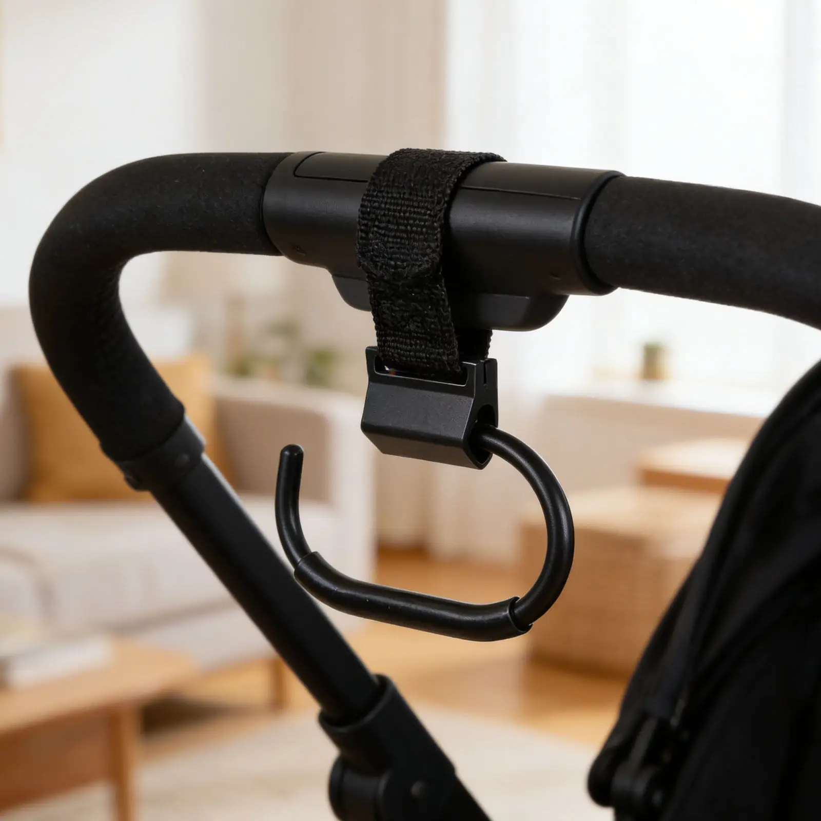 2Pcs Baby Stroller Hooks Metal Alloy Rotatable Pram Bag Hangers Heavy Duty Swivel Hooks for Diaper Shopping Bags Convenient