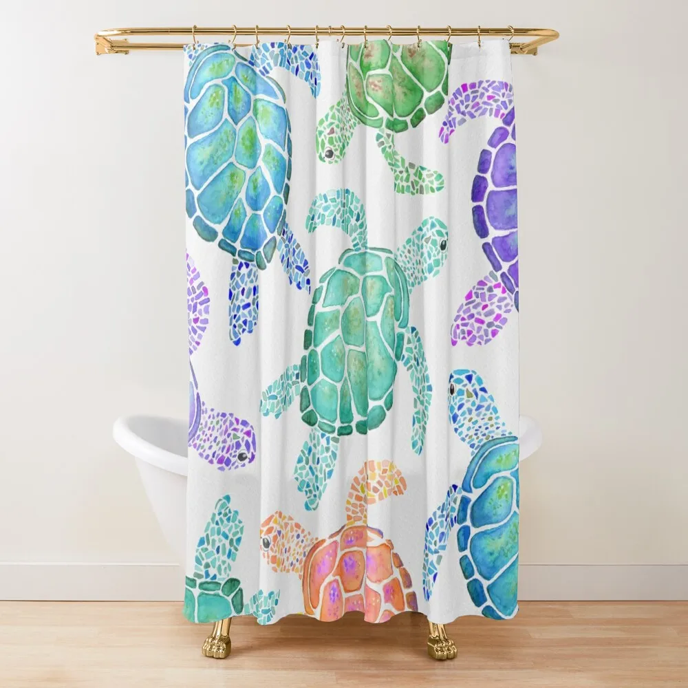 

Turtle pattern (colour) Shower Curtain Cover Bathroom Accessory Curtain