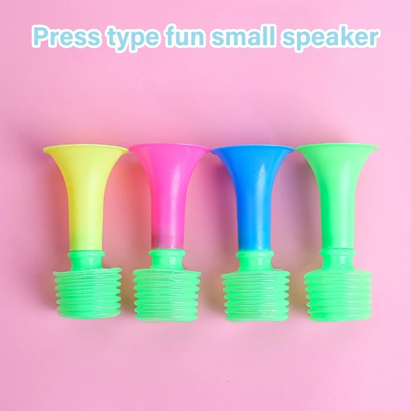 Mini Push Trumpet Toy Party Horns Noisemakers,Musical Trumpet Early Educational Toy Random Color for Boys Girls Gifts