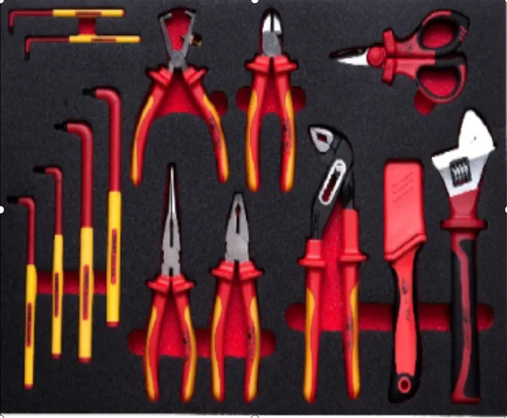 18PCS VDE Insulation Tool Set 1/4 Inch Screwdriver Socket Wrench Kit for Electrical Safety Work