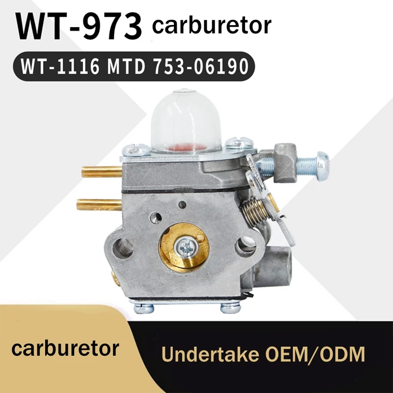 For Walbro WT-973 Carburetor WT-1116 MTD 753-06190 Remington RM2510 Mechanical Carburetor