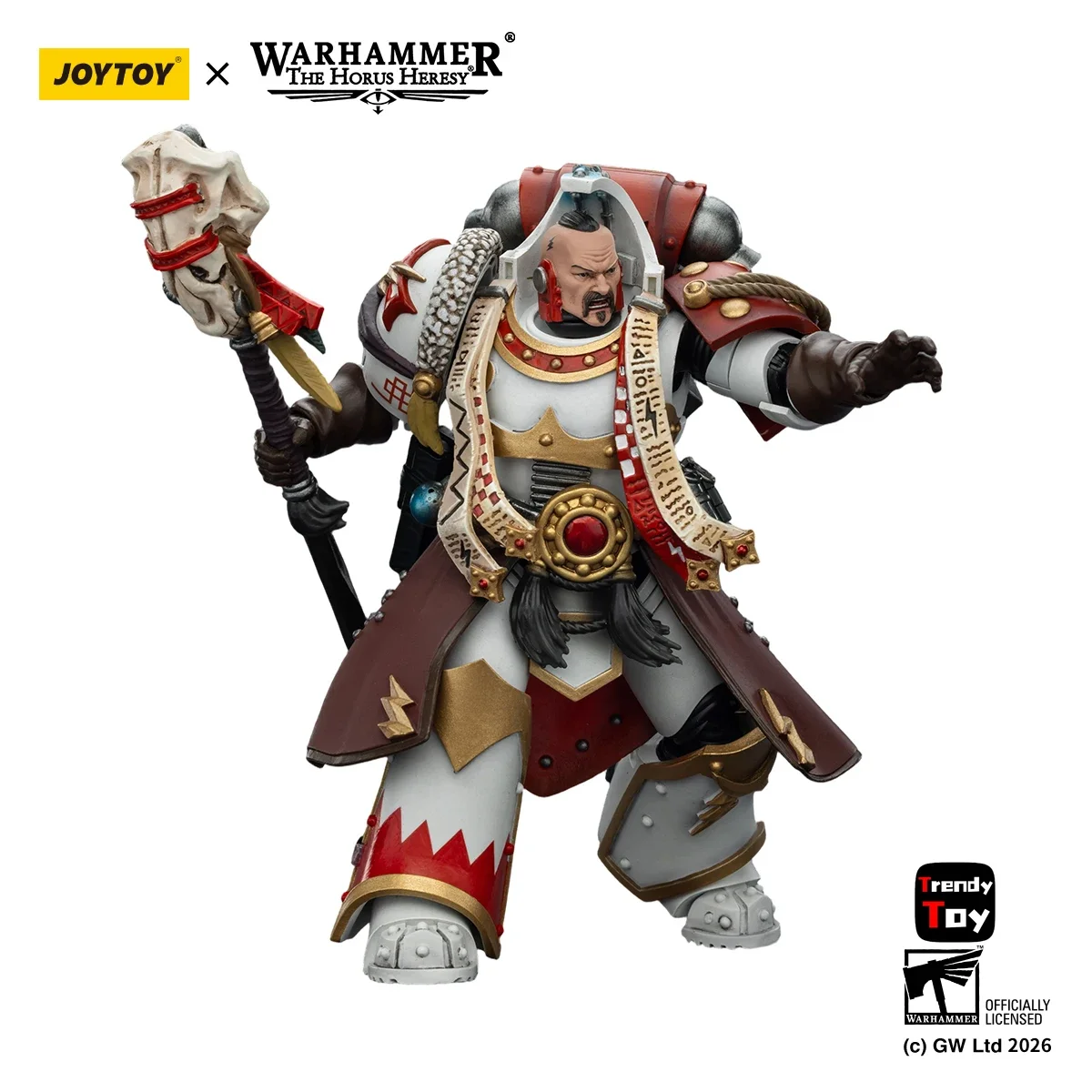 【JOYTOY】40K White Scars Stormseer Consul Legion Praetor in Cataphractii Terminator Armor 1/18 Action Figure view 5