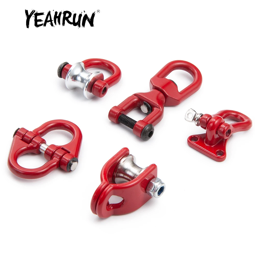 YEAHRUN RC Car Metal Trailer Tow Hook Chain Decorations for 1/10 RC Rock Crawler Car Axial SCX10 TRX4 D90 Accessories
