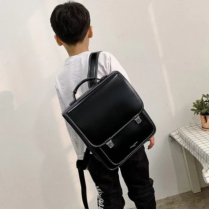 Schultasche Mädchen Rucksack Wasserdicht Kinder Wirbelsäulenschutz PU Grundschüler Schultasche Leicht für Kinder Mädchen Jungen