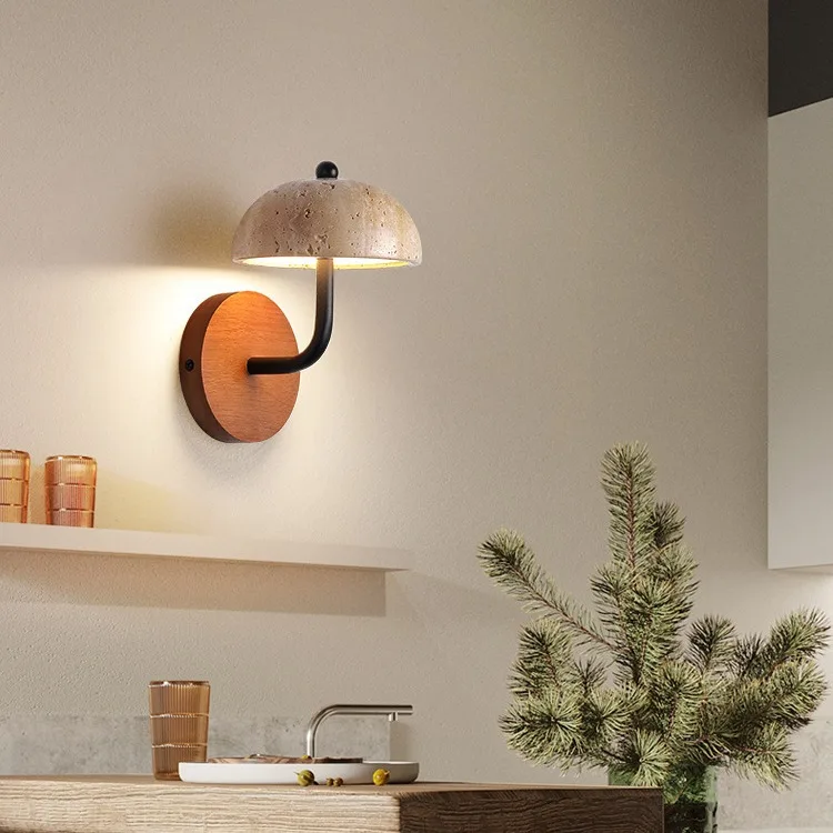 Slaapkamer nachtkastje wandlamp retro ladder gangpad woonkamer eetkamer achtergrond decoratieve wandlamp