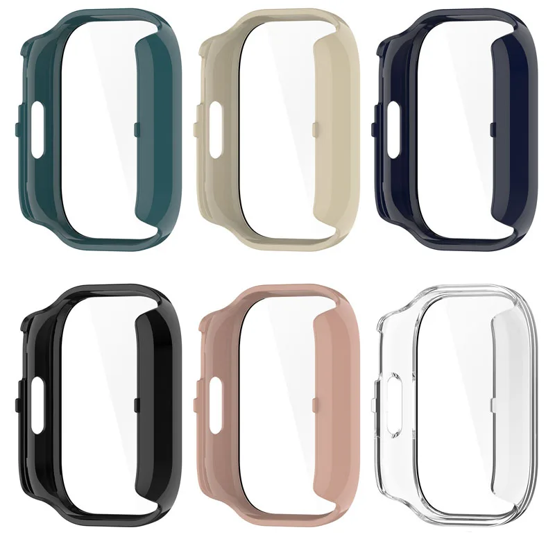 Casing pelindung penuh untuk Redmi watch5, casing pelindung layar aktif lengkap, lapisan kaca Tempered, aksesori jernih