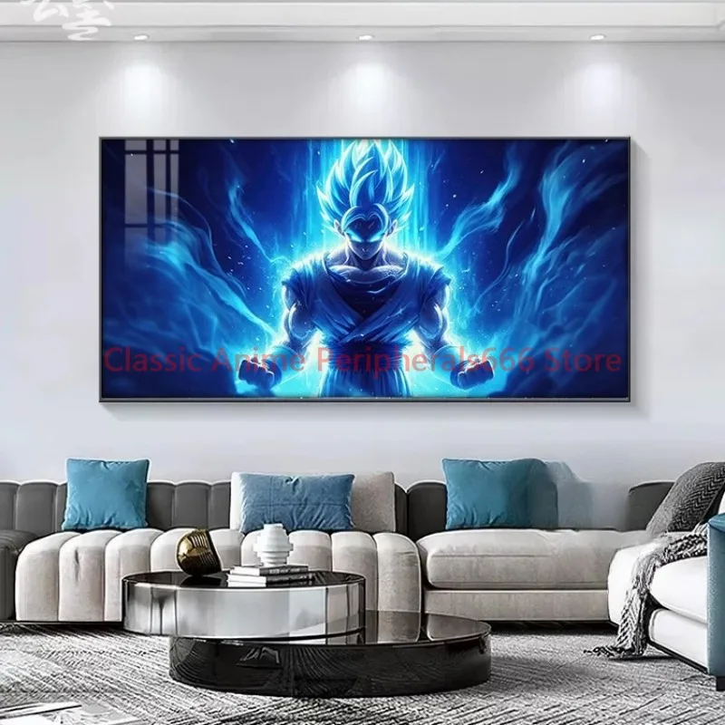 New Dragon Ball Hanging Painting Children's Room Bedhead Anime Decoration Painting Living Room Super Saiyan Cartoon Poster Mural