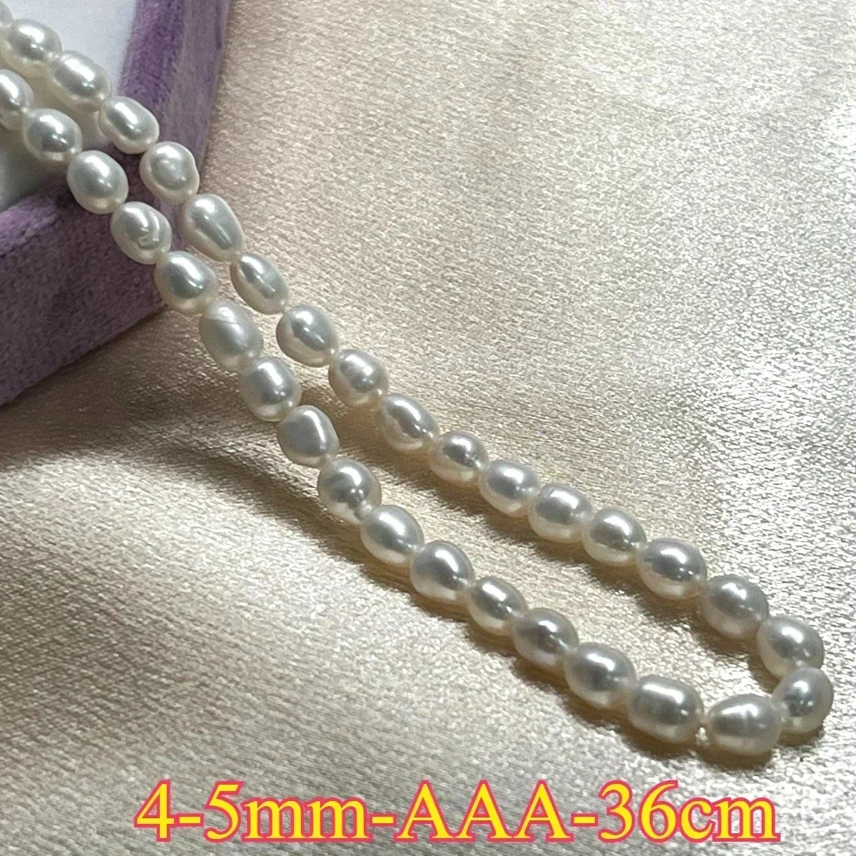 

4-5mmAAAFactory Wholesale Natural Freshwater Pearl Rice Spacer Radiant Bead Jewelry MakeDIY Necklace Bracelet Women Gift Wedding