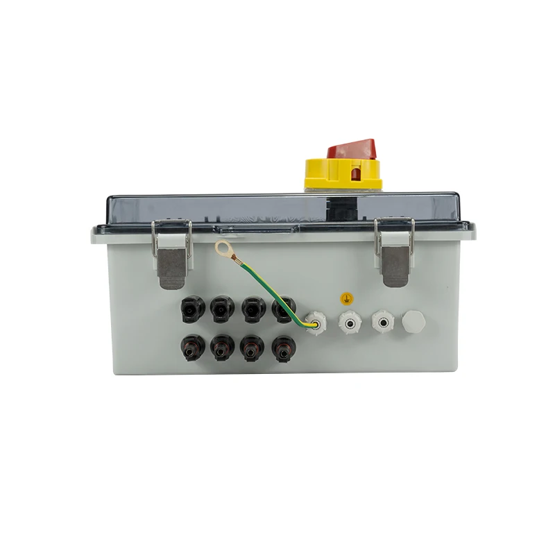 4 String PV Lightning Catch 15a Fuse Holder and 63a Isolation Switch IP65 Waterproof Solar Combiner Box for On/Off Grid System