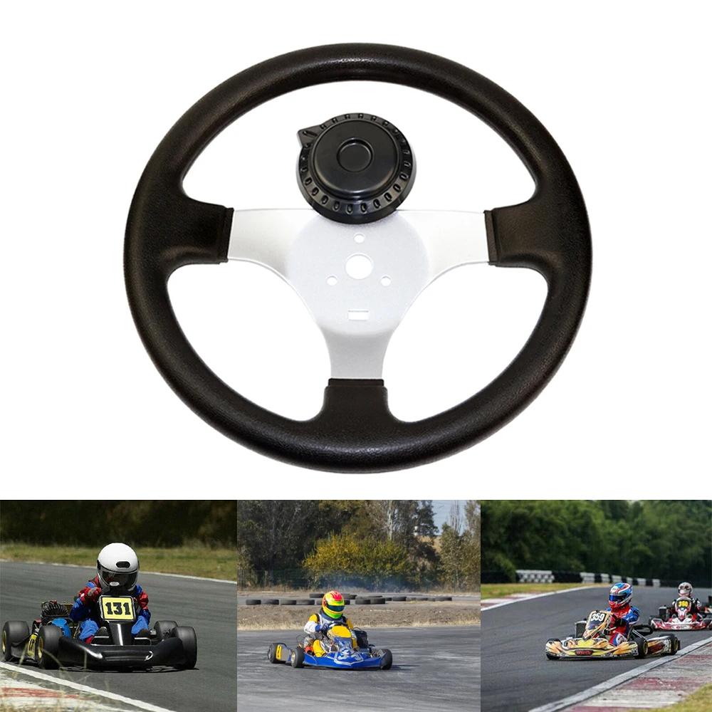 Round Steering Wheel 295mm for 110cc to 150cc Sport Racing Cart Motorcycle ATV Go Kart Quad Buggy Racing Wheel