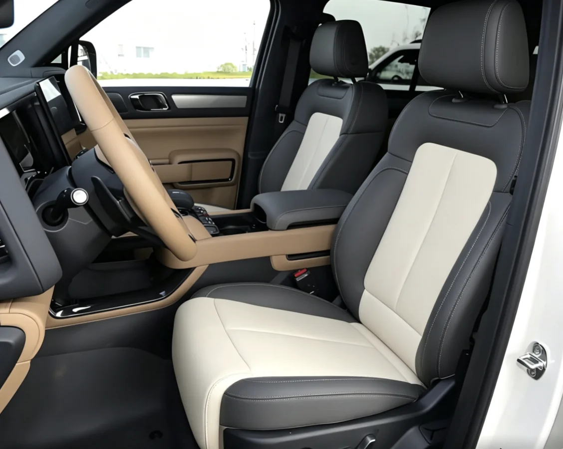Für BYD Leopard 5 2025 2026 Maßgefertigte Autositzbezüge Luxuriöses Nappaleder 100% Passgenau Innenraum-Zubehör 360 ° Vollständige Abdeckung – Detail 9