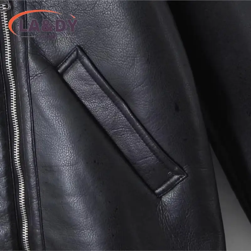 Faux Leather Jacket Women New Autumn Winter Fashion Warm Lambwool Zip Pockets Coat Casual Motorcycle Outwear Female