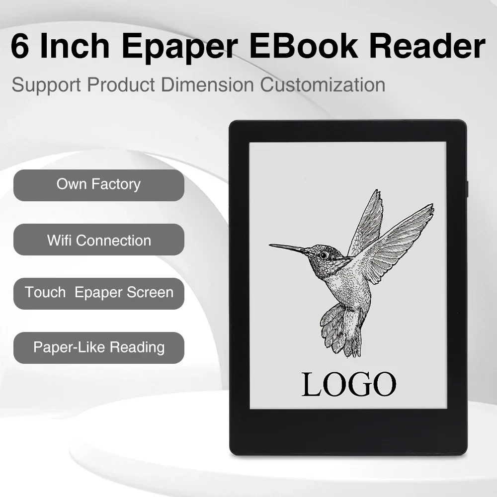20256 بوصة E ورقة قارئ الكتب الإلكترونية BLE Wifi Pdf تنسيق Eink شاشة تعمل باللمس القارئ الإلكتروني قارئ الكتب الإلكترونية