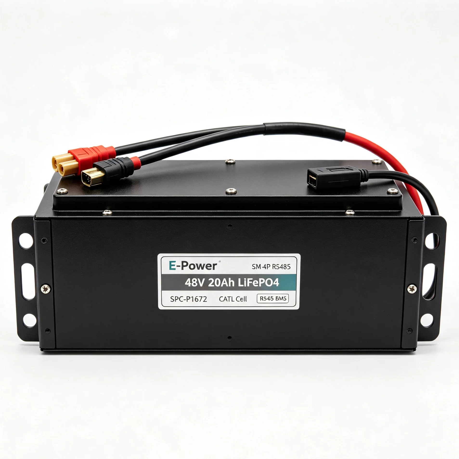 E-Power 48V 20Ah LiFePO4 AGV Battery 960Wh CATL Cell 15S1P RS485 Communication BMS Industrial Robot Storage Battery XT90 Connect