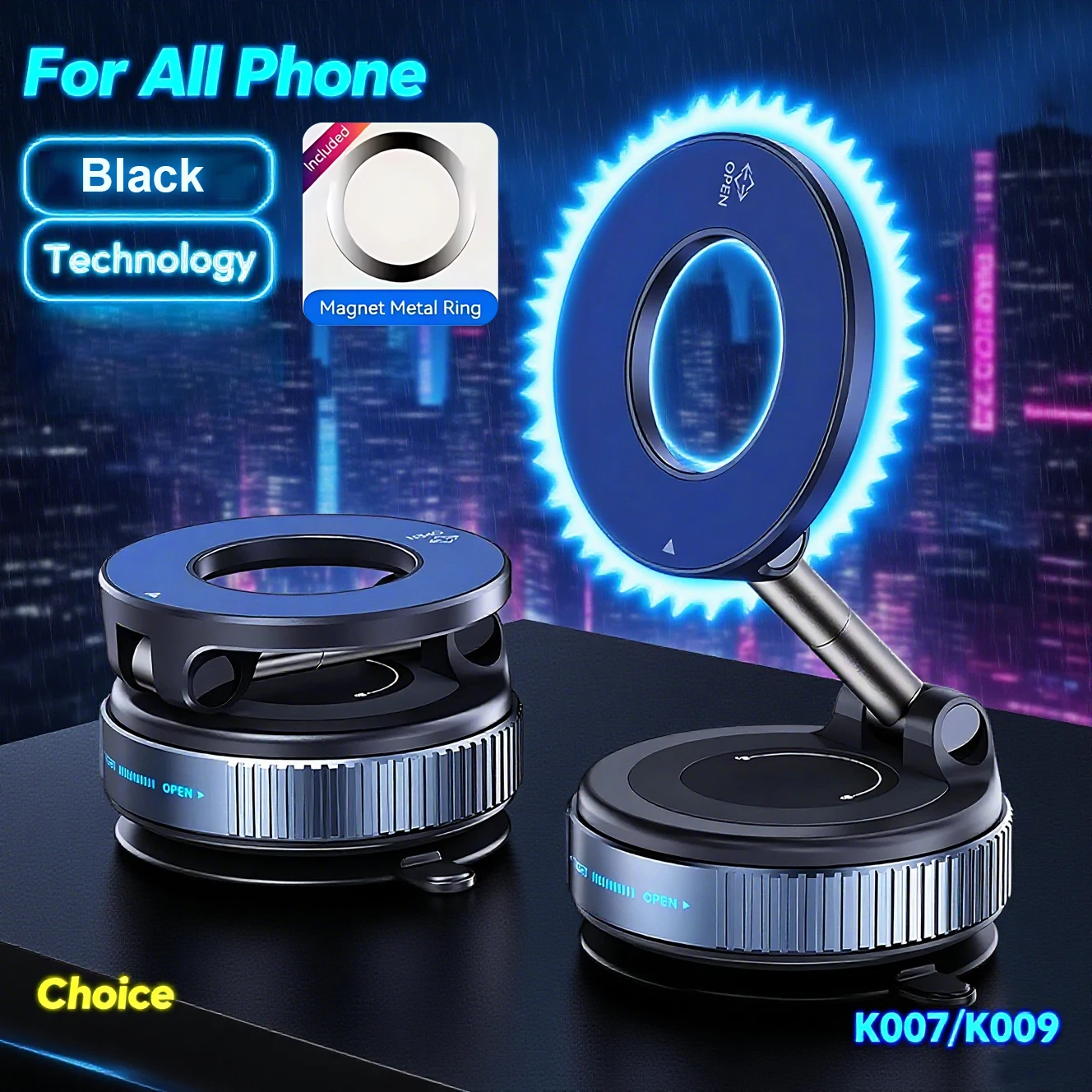 Support de téléphone magnétique sous vide amélioré 2025 pour support de téléphone à ventouse Magsafe, accessoires de camion de voiture pour voiture/bureau/salle de bain