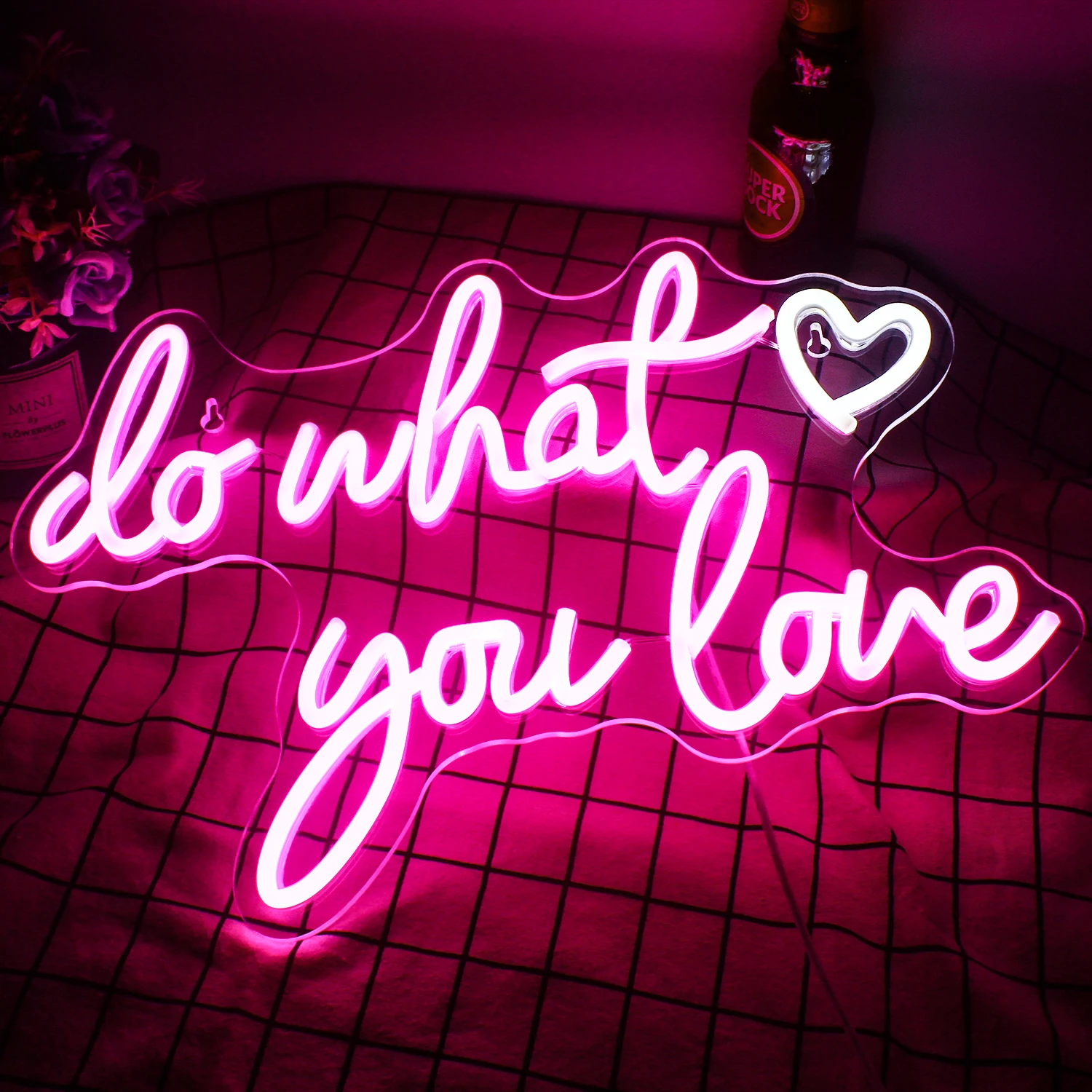 Ineonlife Do What You Love LED Neon Sign USB powered Light Wedding Birthday Bachelorette Party Home Room Shop Bar Wall Decor