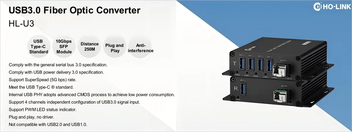 

High Quality Usb3.0 to Fiber Converter USB 3.0 Fiber Optic Extender