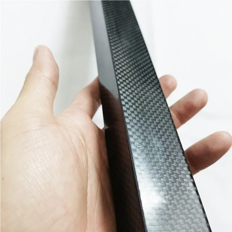 3K Full Carbon Fiber Square Tube High Strength OD 10mm 15mm 20mm 22mm 25mm 30mm Plain Glossy Surface 250mm 300mm 500mm 600mm