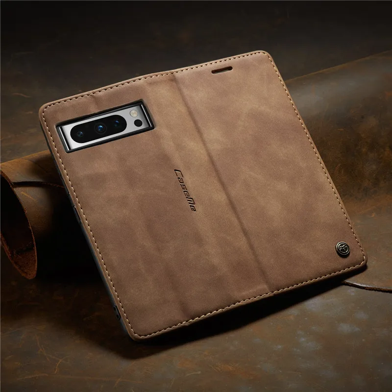 CaseMe Hochwertige Retro Magnetische Flip-Lederhülle für Google Pixel 10A 11 Pro XL 7 6 Pro Brieftaschen-Cover Pixel 8A 9a Handyhülle – Detail 11