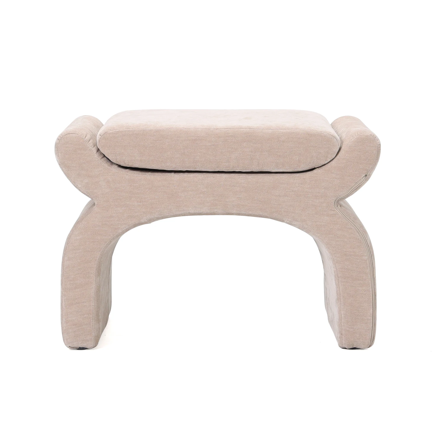 Modern Design Fabric Ottoman Pouf Footstool for Home Bedroom Soft Seating Makeup Stool Villa Hotel Decoration Customizable Color
