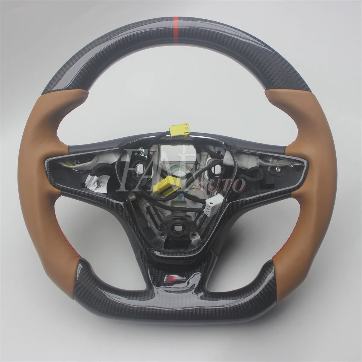 Replacement Real Carbon Fiber Steering Wheel with Leather for Chevrolet Cruze 2015-2019