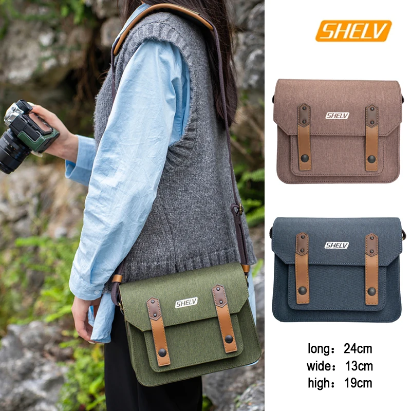 Retro Shelv Camera Video Bag Waterproof for Fujifilm XS20 s10 xt5 Single Shoulder Bag for Canon r7 r8 r10 Sony Zve10 a7c Nikon Z
