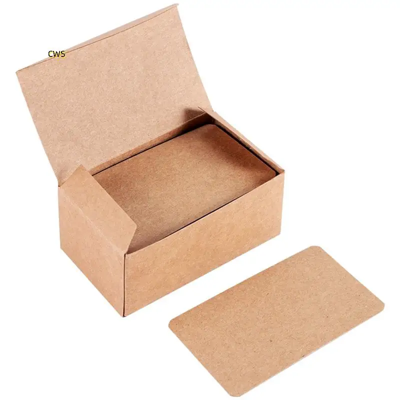 

1000Pcs Blank Kraft Paper Business Cards Word Card Message Card DIY Gift Card