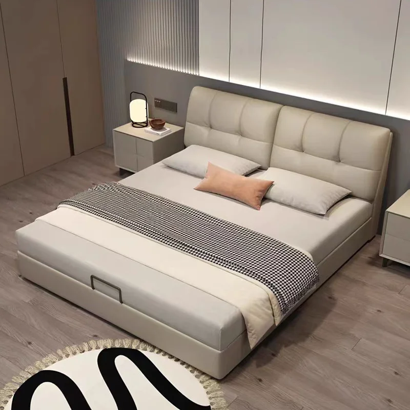 Bed Metal  Luxury Regular Double Bed Light Heavy Muebles Para Bedroom Furniture