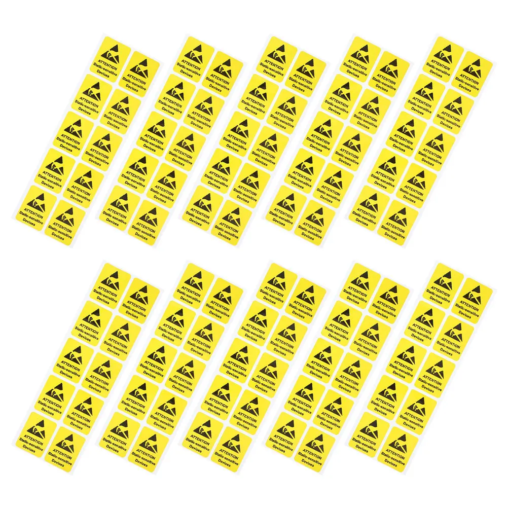 

100Pcs Anti-Static Warning Labels Warning Stickers for Voltage Hazards No Touching Sign Suitable Factory