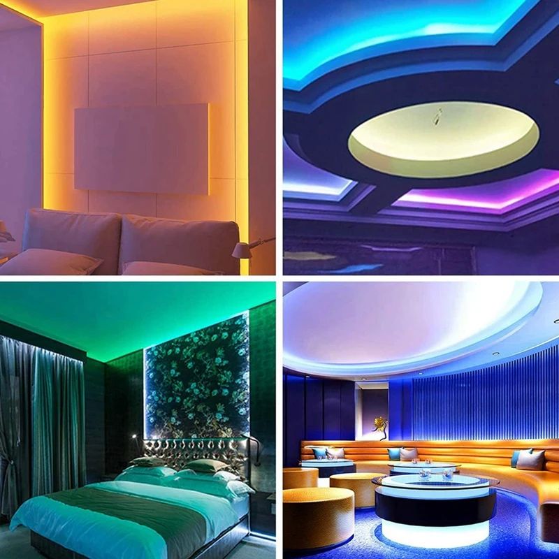 20M LED Strip Light RGB 3528 Color Changing LED Flexible Lights With 44 Key Remote For Bedroom TV Backlight Bar