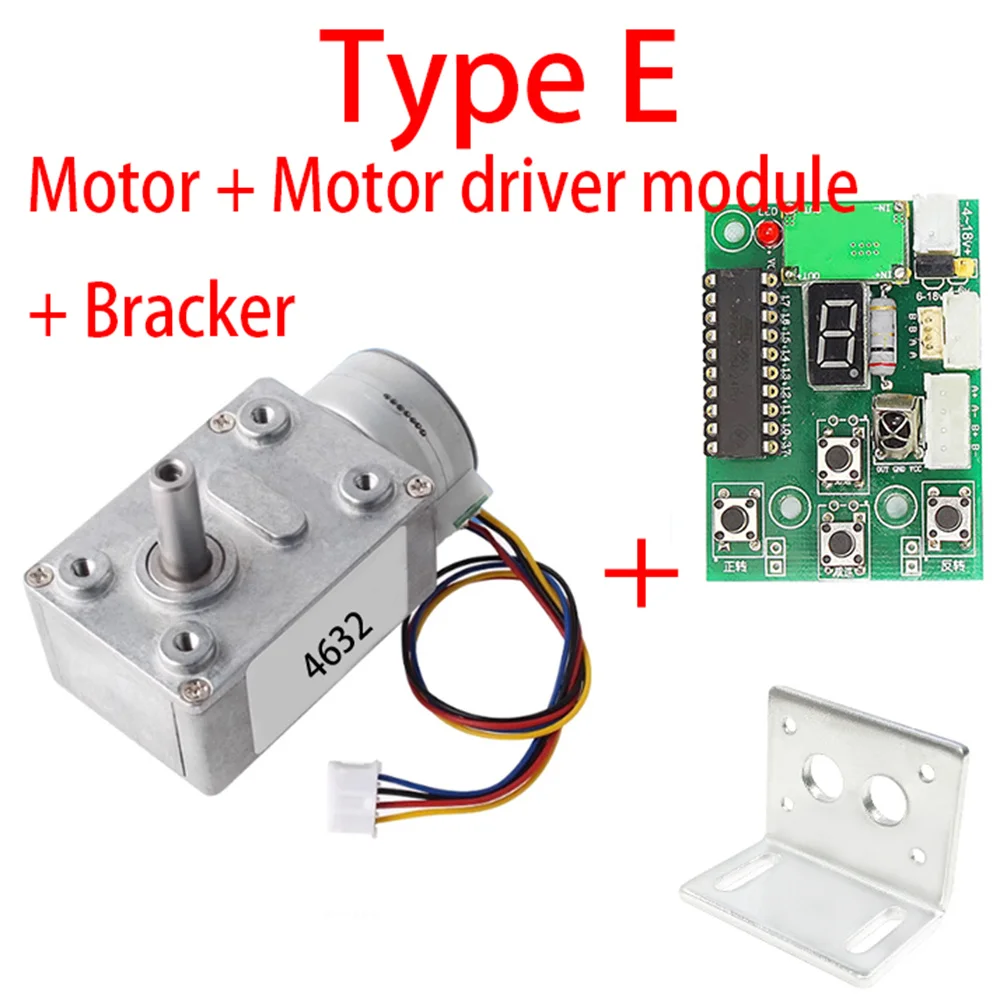 GW4632 25BY دودة والعتاد محرك متدرج فرش عزم دوران عالي خطوة المحرك الذاتي قفل عكسها تخفيض محرك تروس متدرج #6