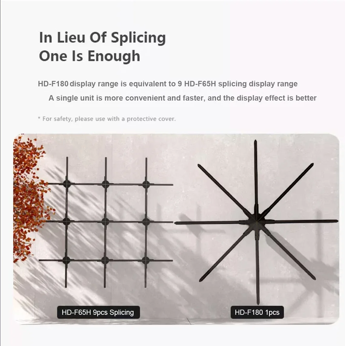 Big Hologram Fans Outdoor 180Cm 3D Holographic Projector With Cover Smart App Control Hologram Device For Advertising Display