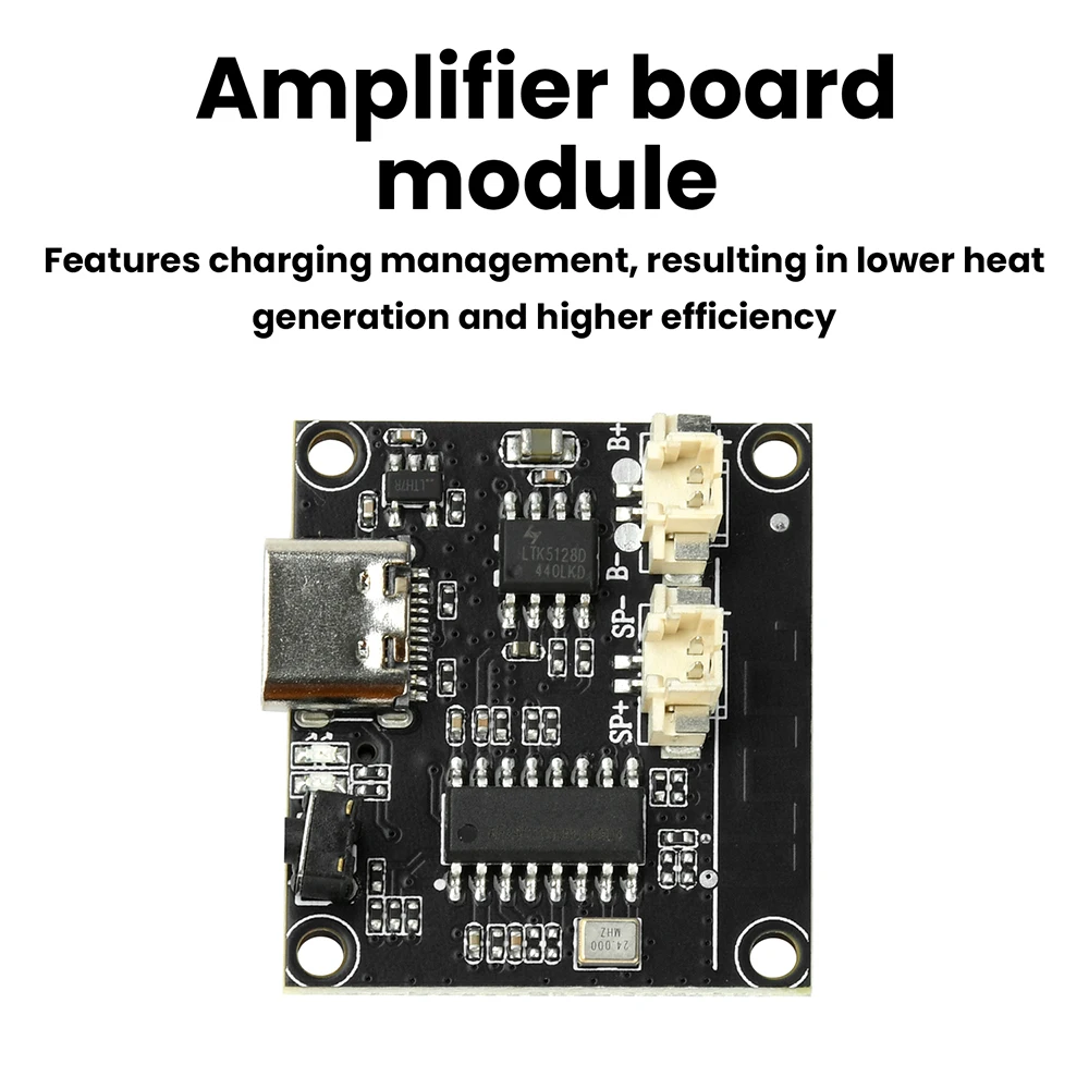 Module amplificateur BT 3W avec réglage réglable, prend en charge la lecture de carte mémoire TF, carte amplificateur de puissance Audio de Type C DC 5V