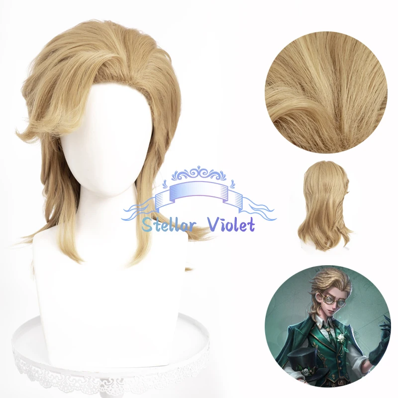 

Knight Richard Sterling Cosplay Wig Heat Resistant Cosplay Costumes Game Identity V Knight Richard Synthetic Wigs 50CM Brown Wig